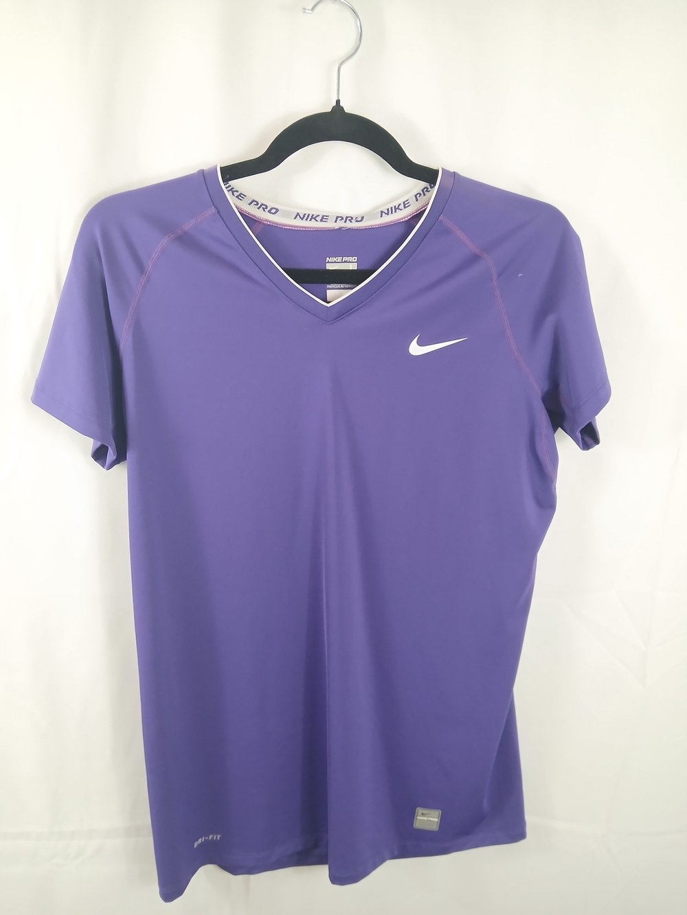 Nike Purple Dri-FIT V-Neck Athletic Tee
